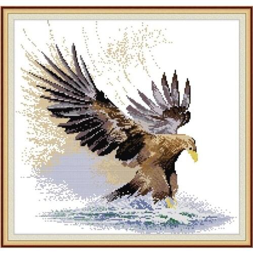 The eagle animal home decor paintings counted printed on canvas DIY DMC 14CT 11CT Cross Stitch Needlework Sets Embroidery kits
