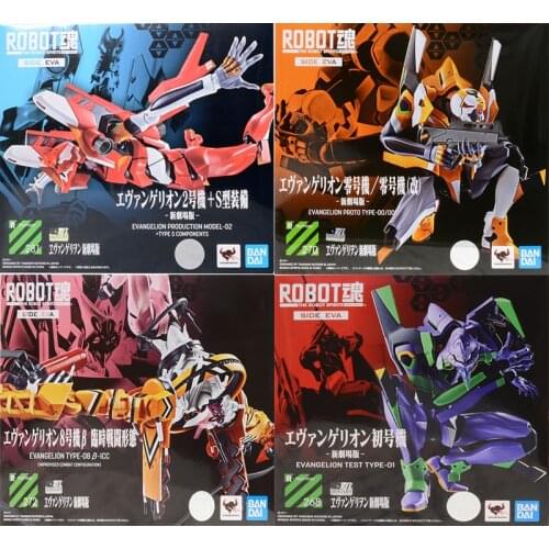 Bandai The Robot Spirits Side Eva All Unit 01 02 08 Type S Components Big Collection Anime Action Figure Model Toys for Boy Gift