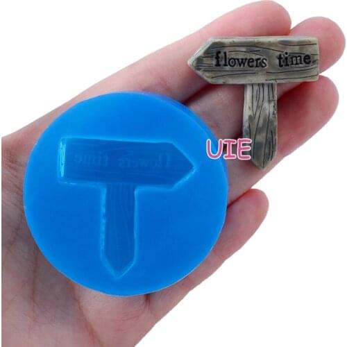 FYL541U 35mm x 36mm Garden Sign Silicone Mold Fondant Cake Decoration Candy Resin Clay Earrings Necklace Craft Soap Candle