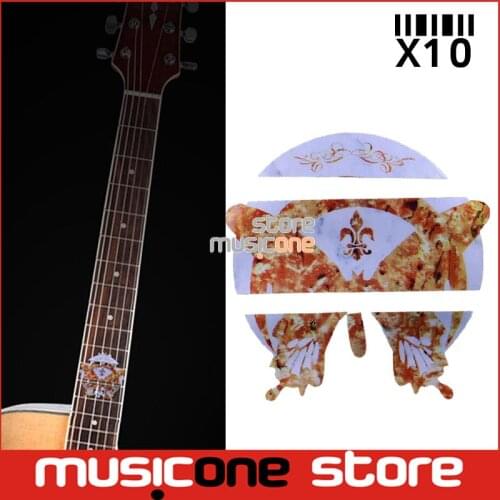 Imitation Abalone Butterfly Shape Guitar Inlay Stickers for Acoustic Electric Guitar