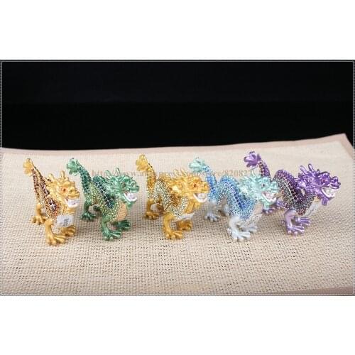Chinese Feng Shui Dragon Figurine Statue for Luck & Success Dragon Trinket Box Collectible Fantasy Container Decoration Figurine