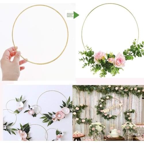 Metal Wedding Garland Rustic Wedding Decor Accessories Hand Garland Weeding Decoration For Weddings Flower Box Bag Flower Basket