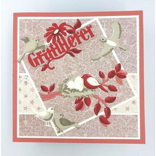 JMCRAFT Tree And Birds Nest Egg Metal Cutting Dies DIY Scrapbook Handmade Paper Craft Metal Steel Template Dies