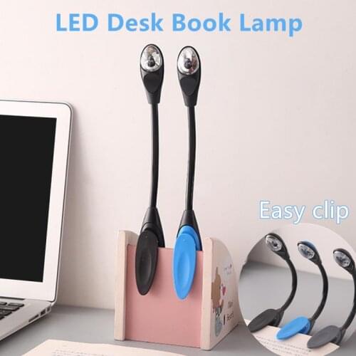 Mini Led Book Light Clip Bedroom Clip-On Convenient Portable Flexible Bright LED Lamp Reading Lamp For Travel Childrens Gifts