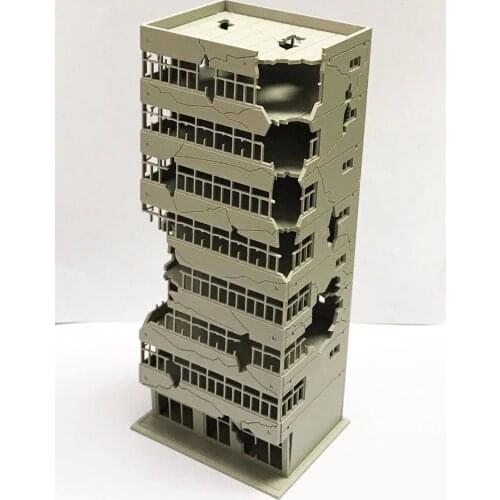 Outland Models City Ruin Building Abandoned Tall Office N Scale Railway Scenery