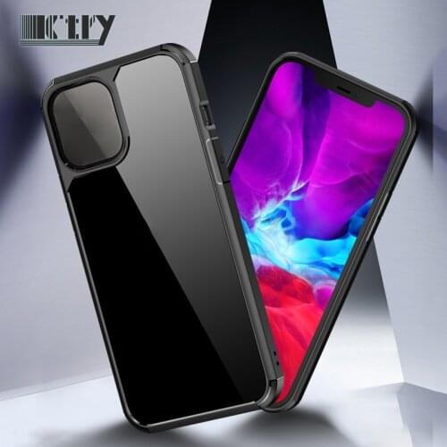 Fashion Anti-Knock TPU Phone Cases For IOS Phone 12 Mini Pro Max Shockproof Transparent Heavy Duty Protection Back Cover