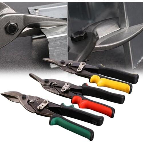 3PCS Aviation Snips Cutting Shears Set Straight Left Right Tin Scissors for Steel Aluminum Leather Copper #35