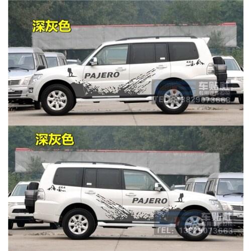 Car sticker For Mitsubishi Pajero V93 V97 appearance decorative body color strip Pajero V73 off-road vehicle stickers