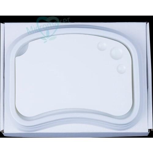 New 1PC Dental Lab Ceramic Palette Porcelain Mixing Watering Plate Wet Tray