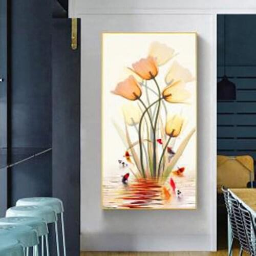 New Arrivals 5D DIY Full Round/Square Diamond Painting Tulip 3D Embroidery Cross Stitch Rhinestone Mosaic Home Decor Art Y1355