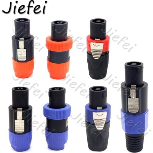 Wholesale 30pcs 4 Pin Speakon Male Plug NL4FC 4 Pole PowerCon Plug Audio Loudspeaker Amplifier Cable Connector