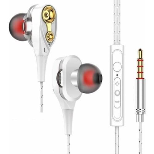 Wholesale CHEORHOIG H20 Dual Driver Bass In-ear Earphones Super Clear 3.5mm HiFi Headset Earbud For iphone Xiaomi Samsung