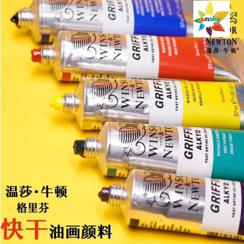 Original WINSOR＆NEWTON FRIFFIN ALKYD Artists quick drying oil color Tubular 37 ml 48 colors single Self selected Art supplies