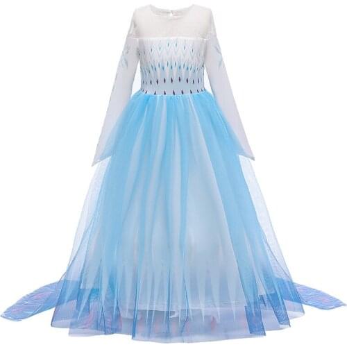 Disney Girls Dress Frozen II Aisha Princess Dress Birthday Dress Cos Fashion Casual Dress