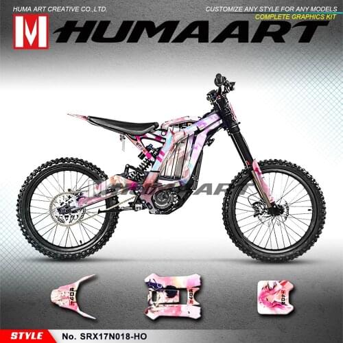 HUMAART Custom Stickers Wraps Kit for Sur-Ron Light Bee X/S Electric Bike (Style no. SRX17N018-HO), Pink