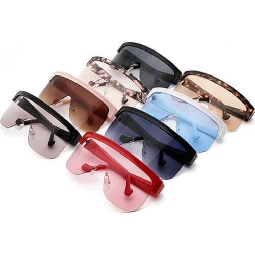 Dropshipping! Fashion Oversized Visor Wrap Shield Large Mirror Sun Glasses Half Face Shield Guard Protector Riding Sunglasses