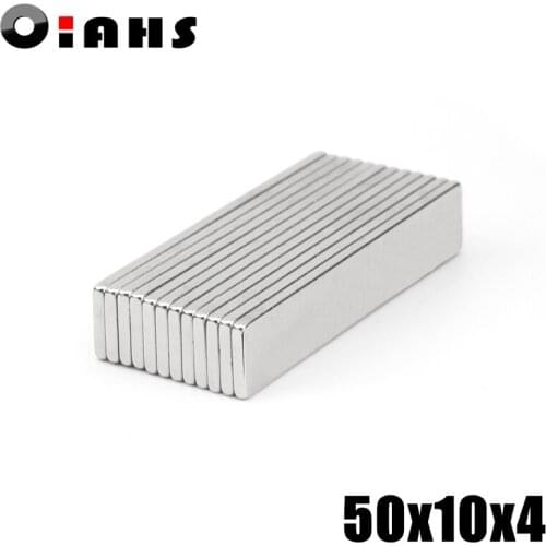 100pcs F50x10x4mm Super Powerful Strong Rare Earth Block NdFeB Magnet Neodymium N35 Magnets F50*10*4mm- Free Shipping