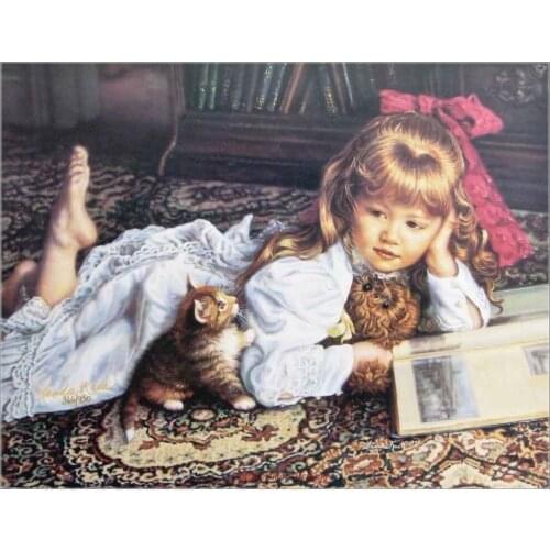 Embroidery Counted Cross Stitch Kits Needlework - Crafts 14 ct DMC DIY Arts Handmade Decor - Kitten Tales