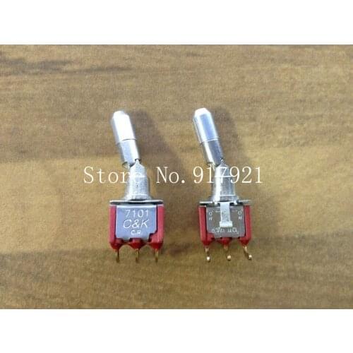 [ZOB] The United States C.R. 7101 C & K with self-locking toggle switch 0.4VA NO NO genuine original gold pin --10PCS/LOT
