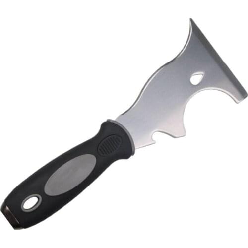 1pc Stainless Steel Paint Putty Scraper 7in1 Tool Paint Can Opener Wallpaper Scraper
