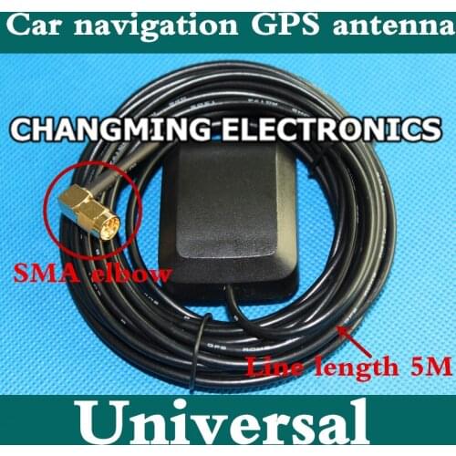 Universal car navigation GPS antenna/SMA elbow/two-stage amplification/5m long/DM1575.42MHZ(working 100% Free Shipping) 1PCS