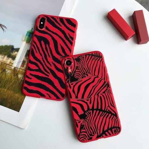 Zebra stripes pattern Animal printing Phone Case Candy Color for iPhone 6 7 8 11 12 s mini pro X XS XR MAX Plus