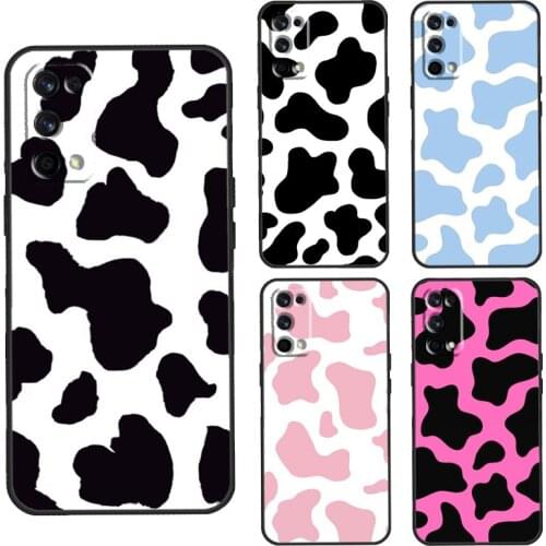 Cow Print Case For OnePlus 8T 7T Nord 7 8 9 Pro Cover For Realme 8 7 6 Pro Q3 C3 C11 C15 C21 GT Neo