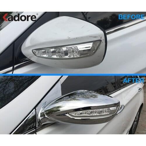 For Hyundai 8 GE Sonata i45 2011-2013 ABS Chrome Plactic Back Side Door Rearview Mirror Cover Trims Auto Accessories 2pcs/set