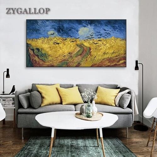 Van Gogh Wheat Field Crow Oil Paintings Abstract Art Canvas Painting Wall Pictures for Living Room Decoration Posters and Prints