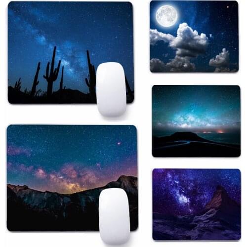 Starry Sky 22x18cm Mouse Pad Computer Small Mouse Non-slip Pad Desktop Keyboard Pad Office Mouse Mat