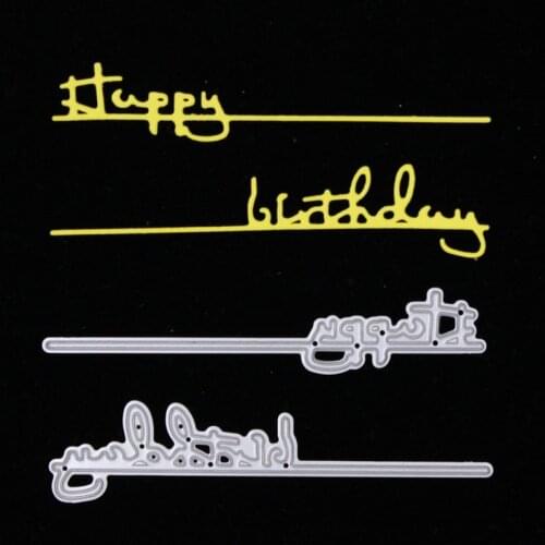 KSCRAFT Happy Birthday Metal Cutting Dies for DIY Scrapbooking/Card Making/Kids Fun Decoration Supplies