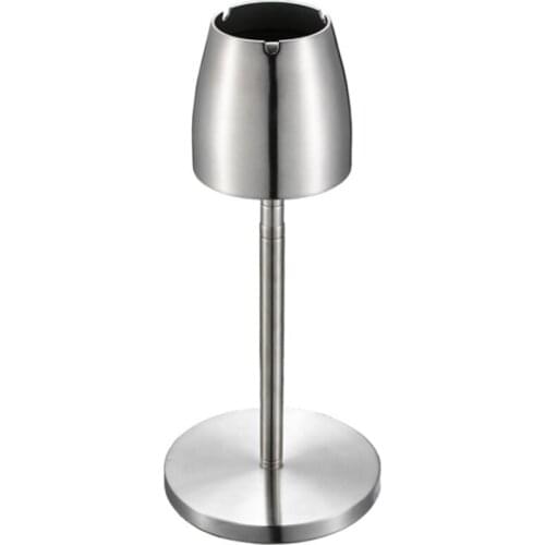 Stainless Steel Telescopic Ashtray Floor Standing Ash Tray Ashtray Portable Metal Large Windproof Ashtray