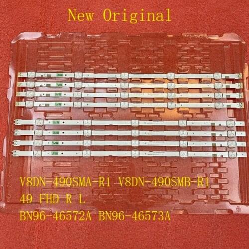 Original LED backlight strip(8) for Samsung UN50J5200 UN49J5290AG UN49J5200AG UN49J5290 BN96-46572A 46573A V8DN-490SMA 490SMB-R1