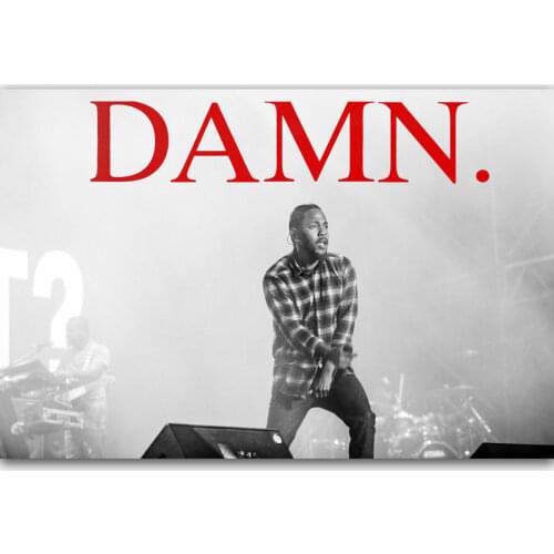 New Kendrick Lamar DAMN. Hip Hop Rapper Music-Silk Art Poster Wall Sicker Decoration Gift