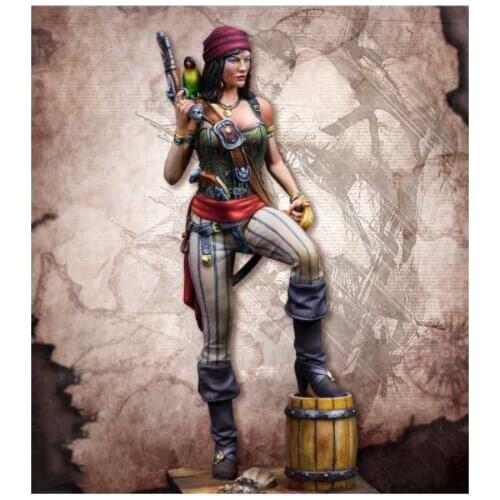 New Unassembled 1/24 75mm Mary Read Pirate Buccaneer soldier ancient Resin Kit DIY Toys Unpainted resin model