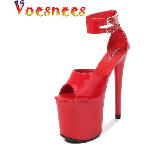 Stripper Heels Women Sexy Shoe Sandals Club Platfrom-Color Girl Show Sandals Heels 20CM Pole Dance Stripper Shoes Modern Sandals