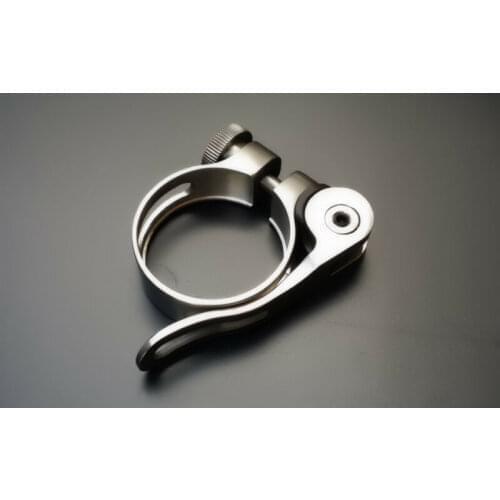 Titanium Alloy Mountain Road Bicycle Bike Quick Release Seatpost Clamp Holder Clip 31.8/34.9mm