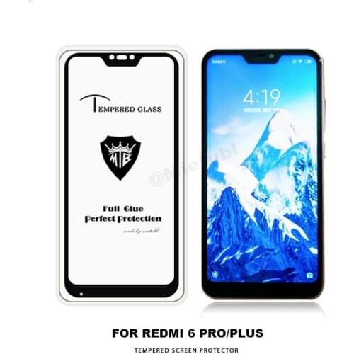 Full Cover Full AB Glue Tempered Glass Screen Protector Film for Xiaomi Mi A2 Lite for Xiaomi Redmi 6 Pro Anti fingerprint