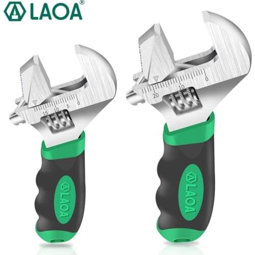 LAOA Adjustable Wrench Monkey Wrenches 6inch/8inch Multifunction Spanner Pipe Wrench