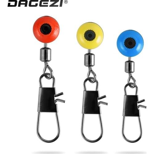 DAGEZI Fishing Connector 25pcs/lot Blue/Red/Yellow Fishing Swivel Solid Ring Interlock Snap for carp fishing tackle box