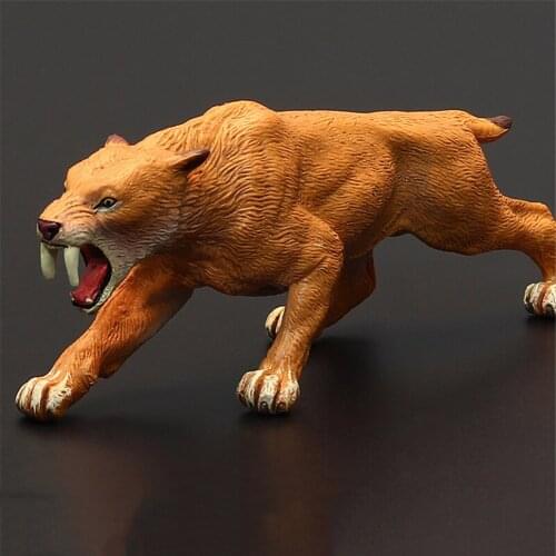 Saber-toothed Tiger Simulation Animal Model Childrens Toy Gift Workmanship Than Real Home Decorations Interesting Education Toy