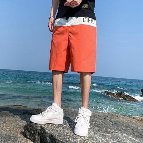 Summer New Shorts MenS Trend Loose Middle Pants Boys Young Students Korean Thin Quick Drying Sports Casual Wear 5-Point Trouser