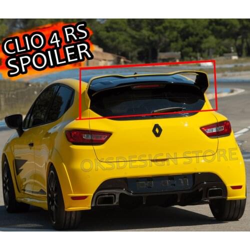 FOR Renault Clio 4 RS Style Trunk Spoiler ( Fiberglas ) For Clio 4 2012 2013 2014 2015 2016 2017 2018 2019