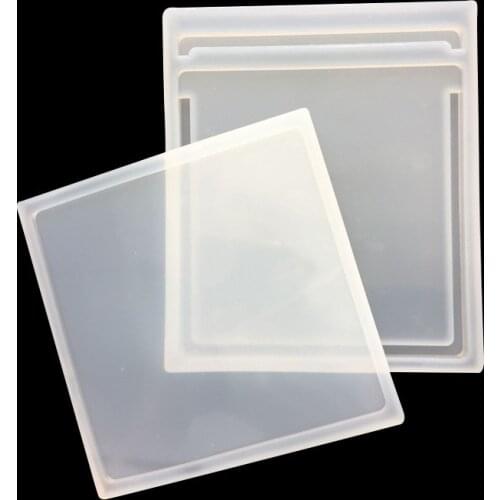 Mirror DIY Crystal Epoxy Quicksand Water Injection Pressure Mud Guard Mold Manual Silicone Mold 16101