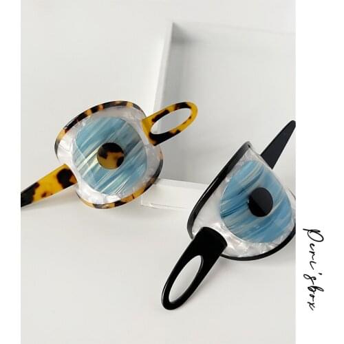 PerisBox Round Barrette Thick Big Hairpins For Women Minimalist Elegant Acetic Acid Hair Clips Hair Accessories Jewelry