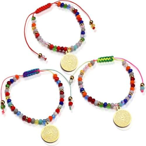 Handmade Colorful Braided Bracelet for Woman Bible Scripture God Bangle Adjustable Rope Wrist Fashion Charm Jewelry
