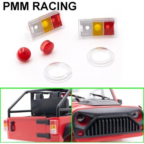 1set Simulation hard Car shell Front and rear lampshade lights cups For 1/10 RC Crawler Car AXIAL SCX10 Wrangler 313mm Wheelbase