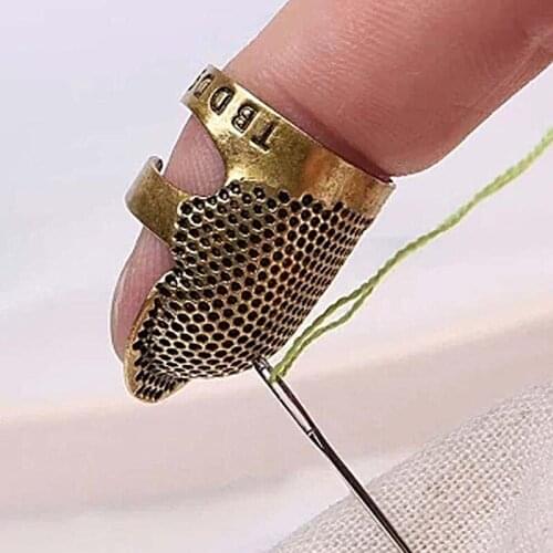 1PCS Retro Finger Protector Antique Thimble Ring Handworking Needle Thimble Needles Craft Household DIY Sewing Tools Accessories