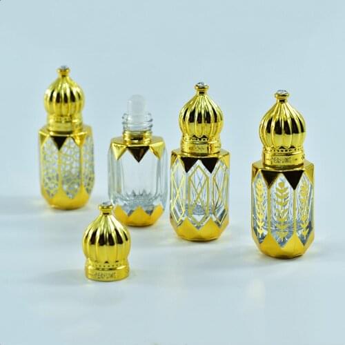 10/30/50pcs 6ml Roll On Bottle Clear Glass Perfume Bottle Refillable Empty Roller Essential Oils Vials
