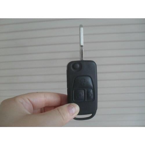 10PCS/lot For Benz S320 ML350 W140 Replacement Flip Remote Key Shell Case 3 Button With HU39 Blade Fob Key Cover 10PCS/lot